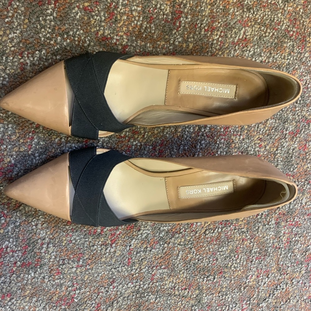 Michael Kors camel leather heels